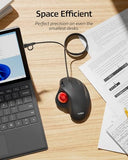 M509 Trackball Mouse Wired, Ergonomic Design, Easy Thumb Control, Precise & Smooth Tracking, 2-In-1 Interface (Type A &Type C), Compatible For Pc, Laptop, Mac, Windows(Red).