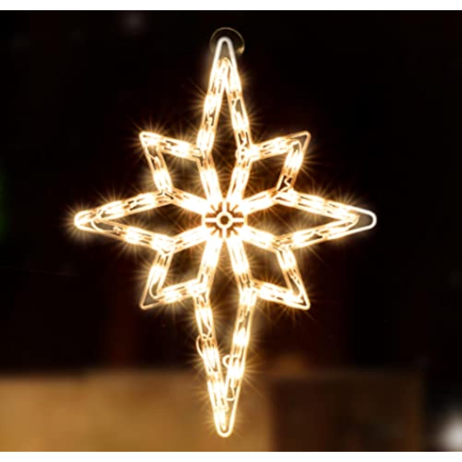 18" 50 Lighted Bethlehem Star Christmas Light Window Sculpture Decoration
