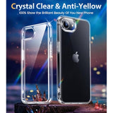 For Iphone 16E Case Clear, [Crystal Clear][Not Yellowing][-Grade Protection] Slim Anti-Scratch Shockproof Transparent Protective Phone Case For Iphone 16E 6.1" 2025