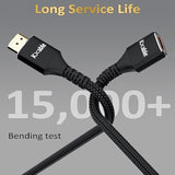 8K Hdmi Extension Cable 8 Ft, Hdmi 2.1 Ultra High Male To Female Speed Cord Ad