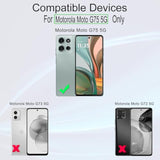 2 Pack Screen Protector For Motorola Moto G75 5G 6.78",9H Hardness Tempered Glass,With 1Pc Camera Lens Protector,1Pc Back Carbon Fiber Film
