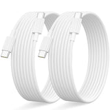 2Pack 6Ft For Google Pixel Charger Cable Usb C To C Fast Charging Cable Pd 45W For Pixel 10 9 Pro Xl 9A Fold 8A 8 Pro 7A,Type C Charger Cord For Iphone 16 17 Pro Max Samsung S25 S24 Ultra A16,White