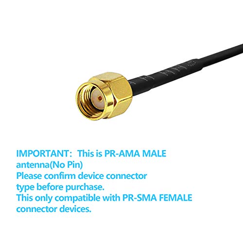 Wifi Booster Antenna With Rp-Sma Male Connectorwithout Pin,2.4Ghz Magnetic Base 10Ft Extension Cable For Wireless Cctv Security Camera Video System Nvr Dvr Surveillance Recorder,Black