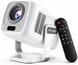 [ Auto Focus / 1080P Native ] Mini Projector 4K, 250 Ansi Lumens, Short Throw Projectors With Wifi And Bluetooth 5.4, Built-In Apps, Outdoor Movie Projector Portable Proyector (2026 Upgrade, White )