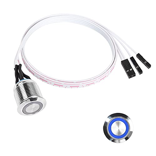 16Mm Chassis Metal Button Desktop Computer Host Switch Cable Led Power Button Atx Supply On/Off