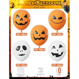 Halloween Balloon Set 50PCS Orange White Ghost Pumpkin Balloons for Spooky Birthday Party Decor