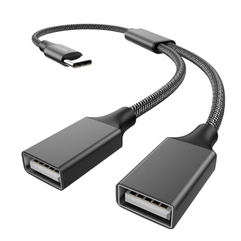 Usb C To Usb 2.0 Adapter - Dual Usb Female Type C Splitter For Macbook Pro, Google Pixel, Galaxy S9 / S8 / Note 8