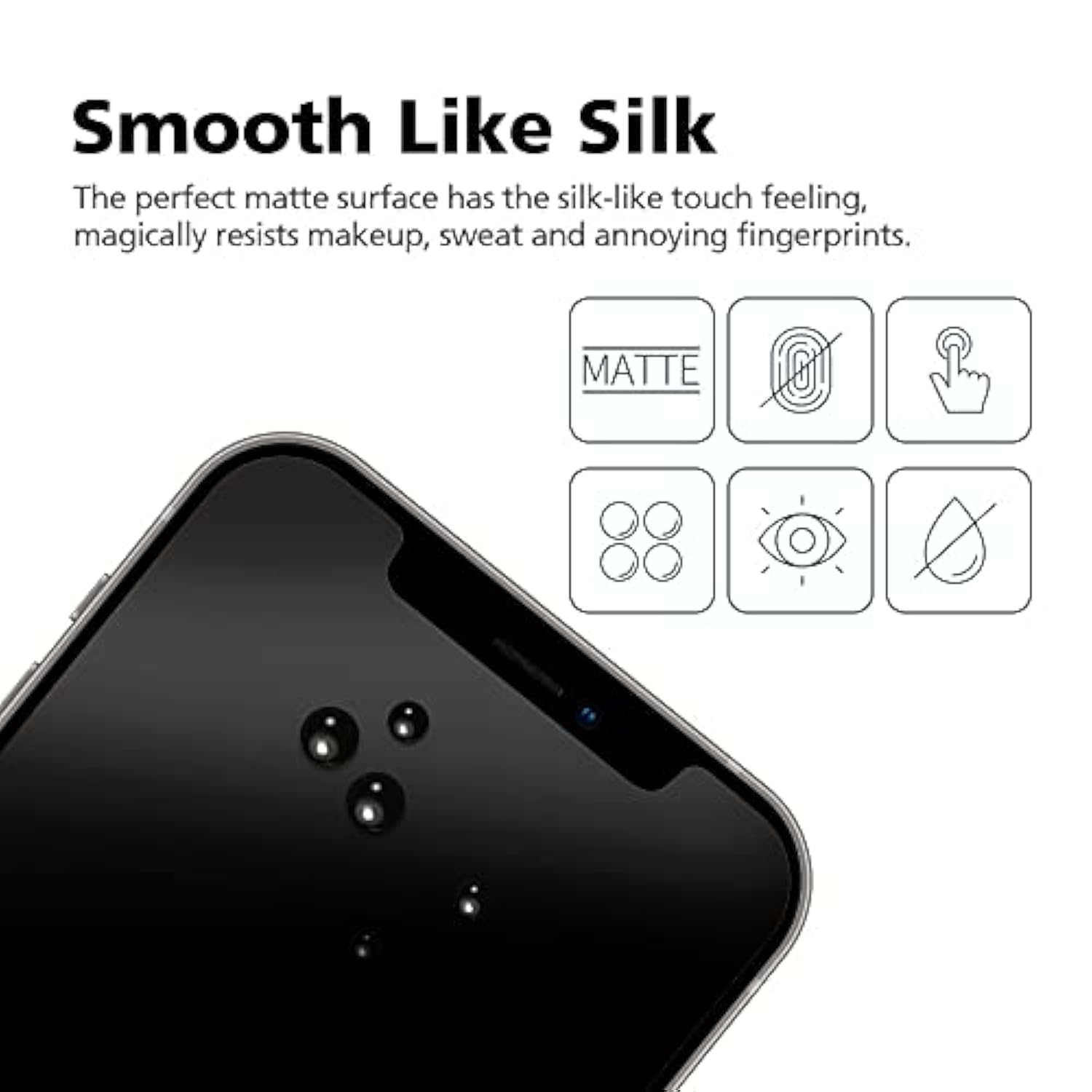 3-Pack Anti Glare Matte Screen Protector For Iphone 13/13 Pro, Break-Resistant Pet Epu Film, Anti Fingerprint, Silky Touch, Dust Free & Easy Installation With Alignment Jig