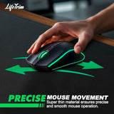 Extra Large Gaming Desk Cover - 36' X 13' Oversized Black Mouse Pad - Thick Desk Protector Mat