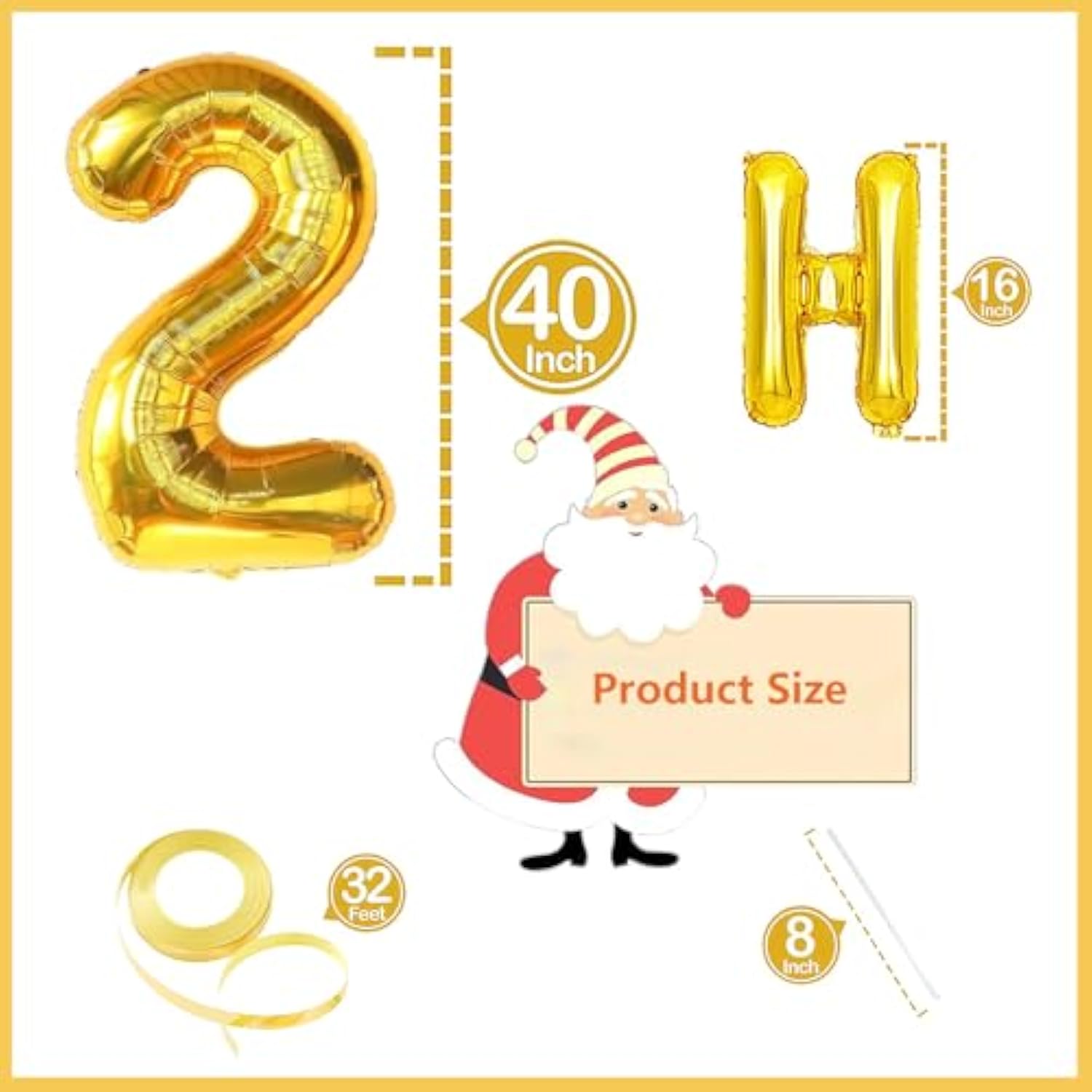 40 Inch Gold Happy New Year 2026 Balloons with Banner Party Decor