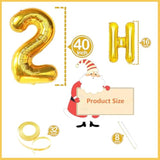 40 Inch Gold Happy New Year 2026 Balloons with Banner Party Decor