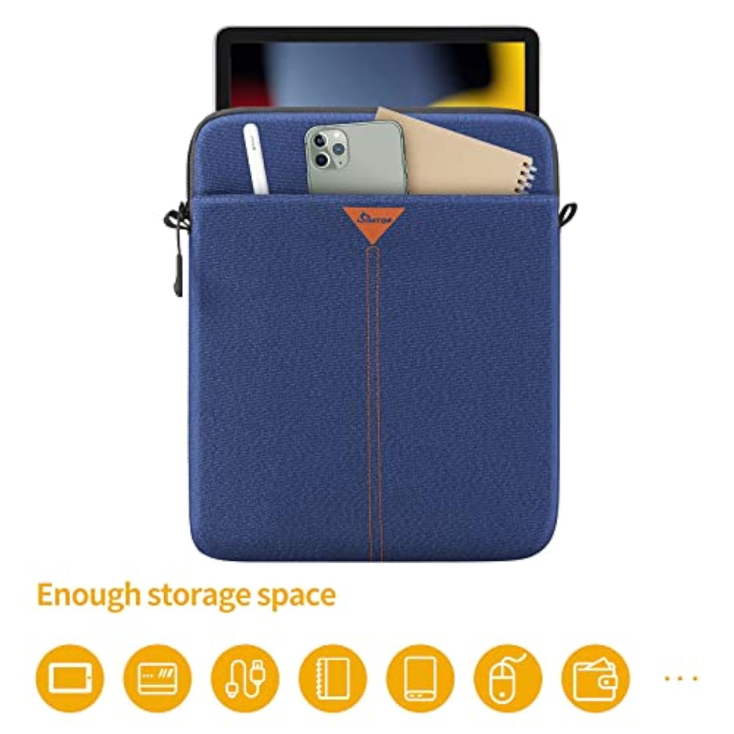 12.9 Inch Tablet Sleeve Bag Compatible With Ipad Pro 12.9-Inch (6Th Generation), Samsung Galaxy Tab S9 Ultra, Microsoft Surface Pro 9, Lenovo Tab P12 Pro, Ipad Sleeve With Ykk Zipper.