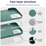 Designed For Iphone 14 Case, Silicone Shockproof Slim Thin Phone Case For Iphone 14 6.1 Inch (Pine Green)