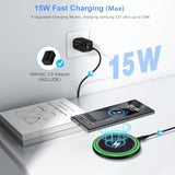 S25 Ultra Wireless Charger, Wireless Charger Fast Charging Pad For Samsung Galaxy S25Plus S25 S24Fe S23 S22 S21 S20 S10,Wireless Phone Charger Android For Google Pixel 9/9Pro Xl/8 Pro/7/6 With Adapter