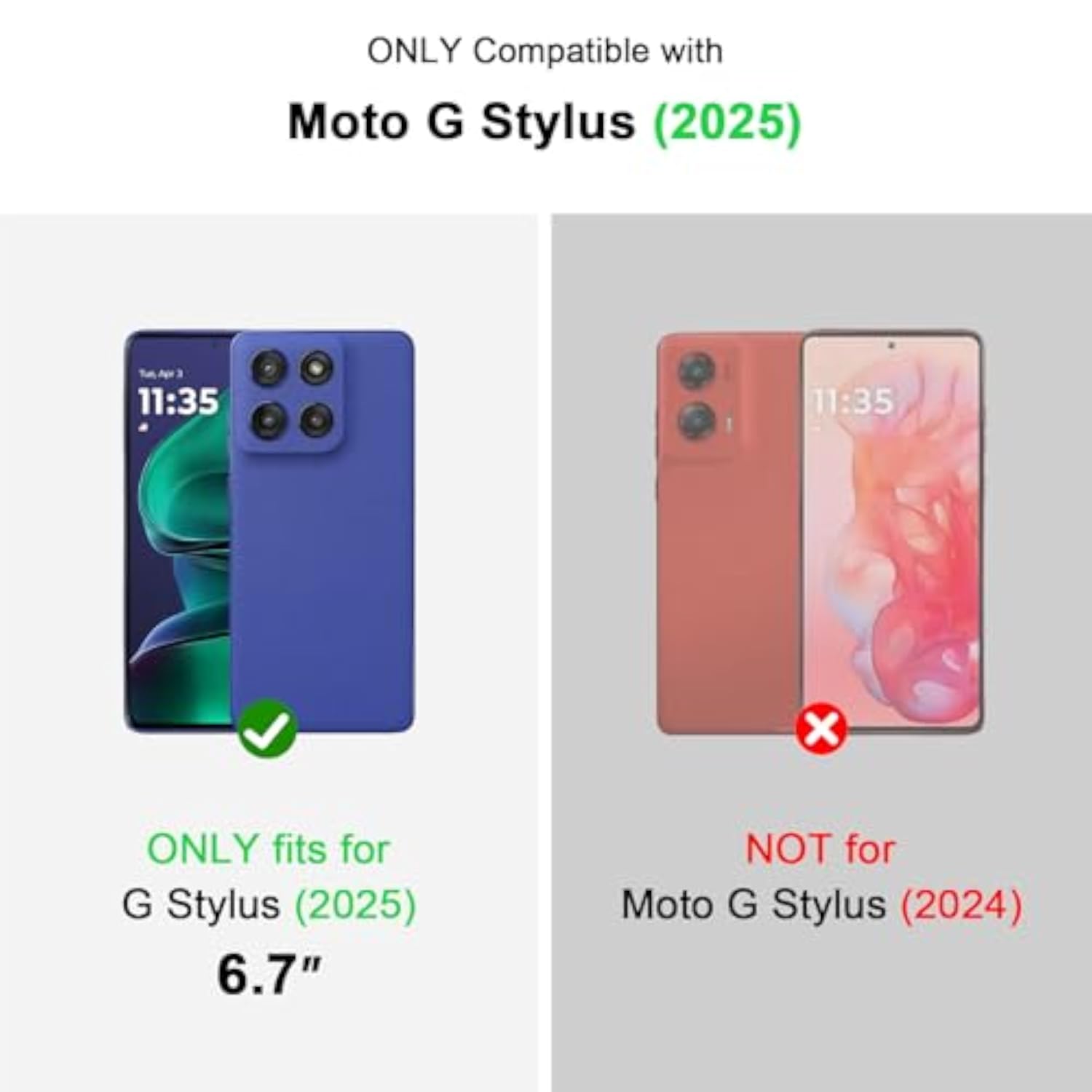 Heavy Duty Case for Moto G Stylus 2025 and 2026 Models, Purple Color