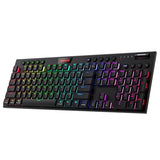 K618 PRO 3-Mode Wireless RGB Mechanical Keyboard, BT/2.4Ghz/Wired Low Profile Win/Mac Gaming Keyboard w/Ultra-Thin Design, Dedicated Media Control &