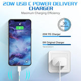 [2-Pack] Usb C Wall Charger, Pd 20W Fast Charging Power Adapter Plug For Iphone 14/13/12/11 Pro Max, Mini, Pro Xr, Galaxy, Pixel 4/3, Ipad/Ipad Mini And More Etl Certificated Charger Adapter