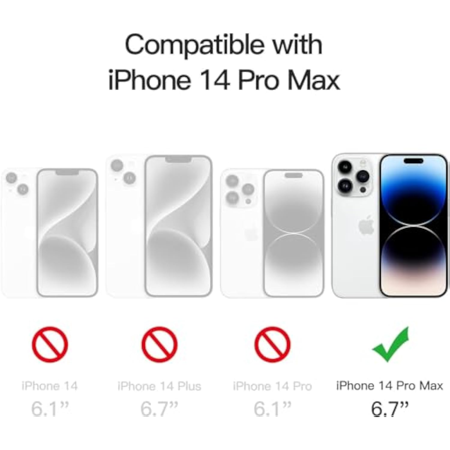 Navy Blue iPhone 14 Pro Max Case with Slide Lens Cover HD Screen Protector, Military Grade Drop Protection, Magnetic Rotated Ring Holder Kickstand Protective Phone Case