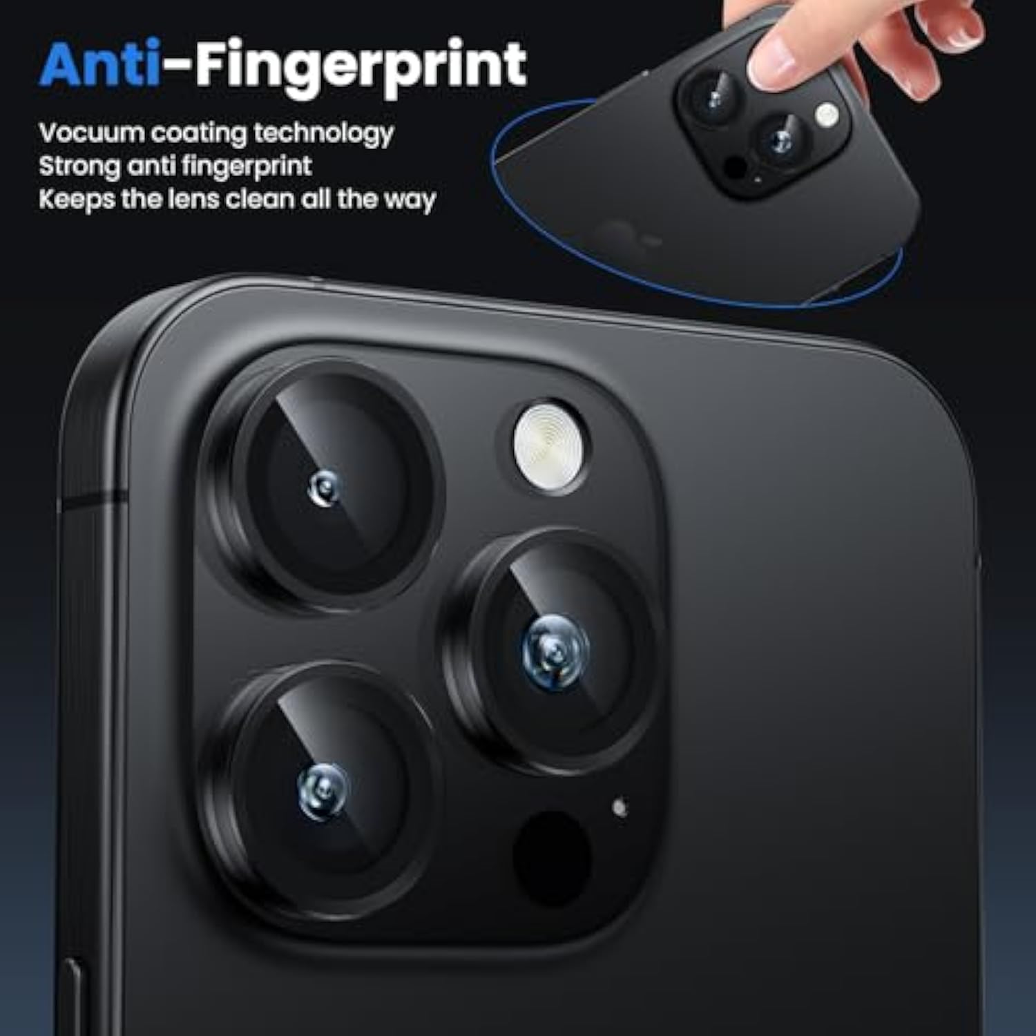 Iphone 16 Pro Pro Max Camera Lens Protector Shatterproof HD Metal Glass Cover