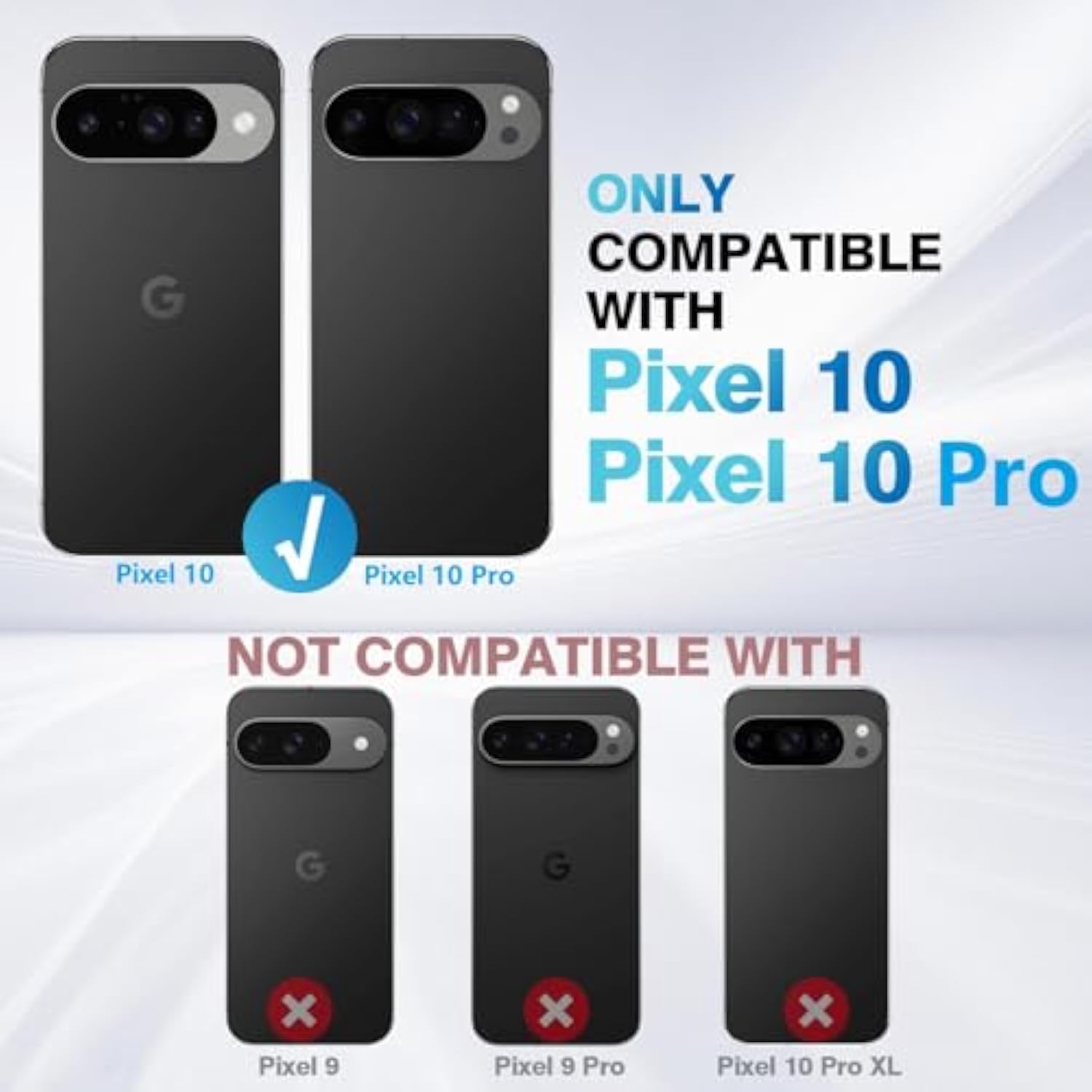 Case For Google Pixel 10/Pixel 10 Pro, Pu Leather Wallet Case With Credit Card Slot Holder Ultra Slim Shockproof Protector Cover For Pixel 10/10 Pro, Black