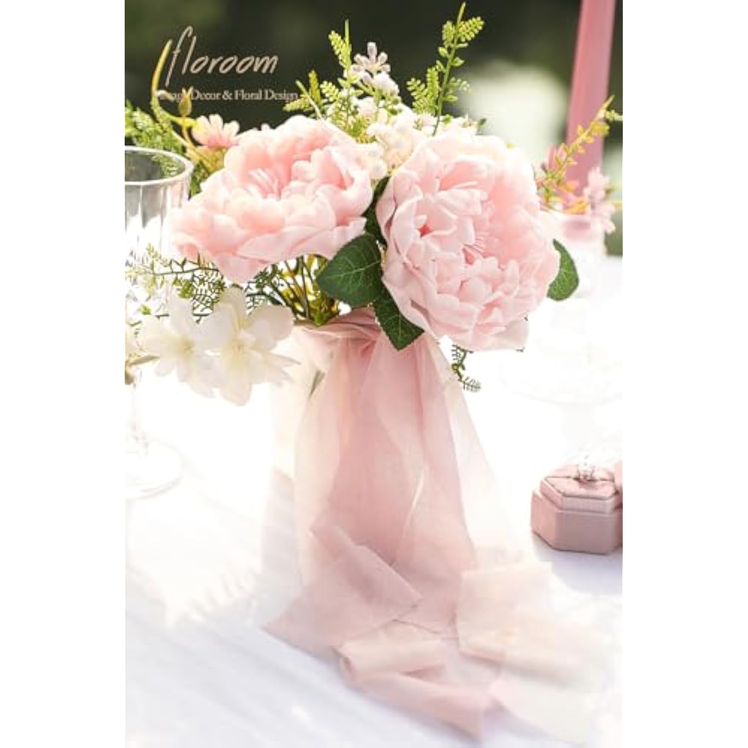 Artificial Flowers 16Pcs 4" Blush Blooming Peonies Real Looking Foam Fake Peony With Stems For Diy Wedding Bouquets Pink Bridal Shower Centerpieces Floral Arrangements Party Tables Decorations