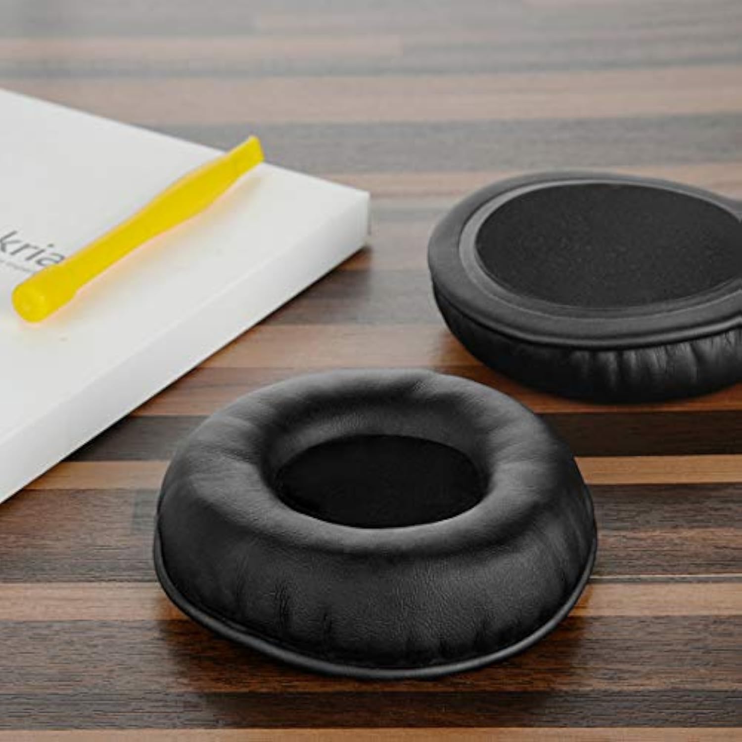 Geekria QuickFit Replacement Ear Pads for AKG K518, K518DJ, K81, K518LE Headphones Ear Cushions, Headset Earpads, Ear Cups Cover Repair Parts (Black)