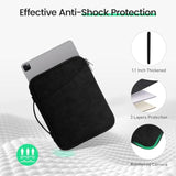 Tablet Sleeve Bag For New 13 Inch Ipad Pro M4/Ipad Air M2 2024, 12.9 Inch Ipad Pro 6/5/4/3, 12.4 Inch Galaxy Tab S8+/S9+/S9 Fe+, Surface Pro 9/8, Waterproof Travel For Ipad Case Bag, Black
