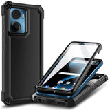 For Cricket Magic 2 5G Case (2024), At&T Propel 2 5G With [Built-In Screen Protector], [9Ft Military Grade Drop Tested] Full-Body Protective Shockproof Bumper Case (Black)