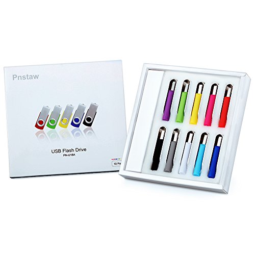 Usb Flash Drive 8Gb (10 Pcs) Usb 2.0 Swivel Memory Stick Thumb Drive Pen Drives Jump Drive For Data Storage, File Sharing(10 Pack,Multi-Color) (8Gb)