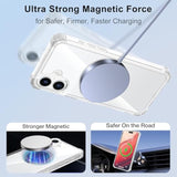 Clear Case For Iphone 16 Case With Magnetic 360 Rotatable Ring Stand [ Compatible With Magsafe ], Military Grade Heavy Duty Cover With Ring Kickstand For Women Men, Transparent