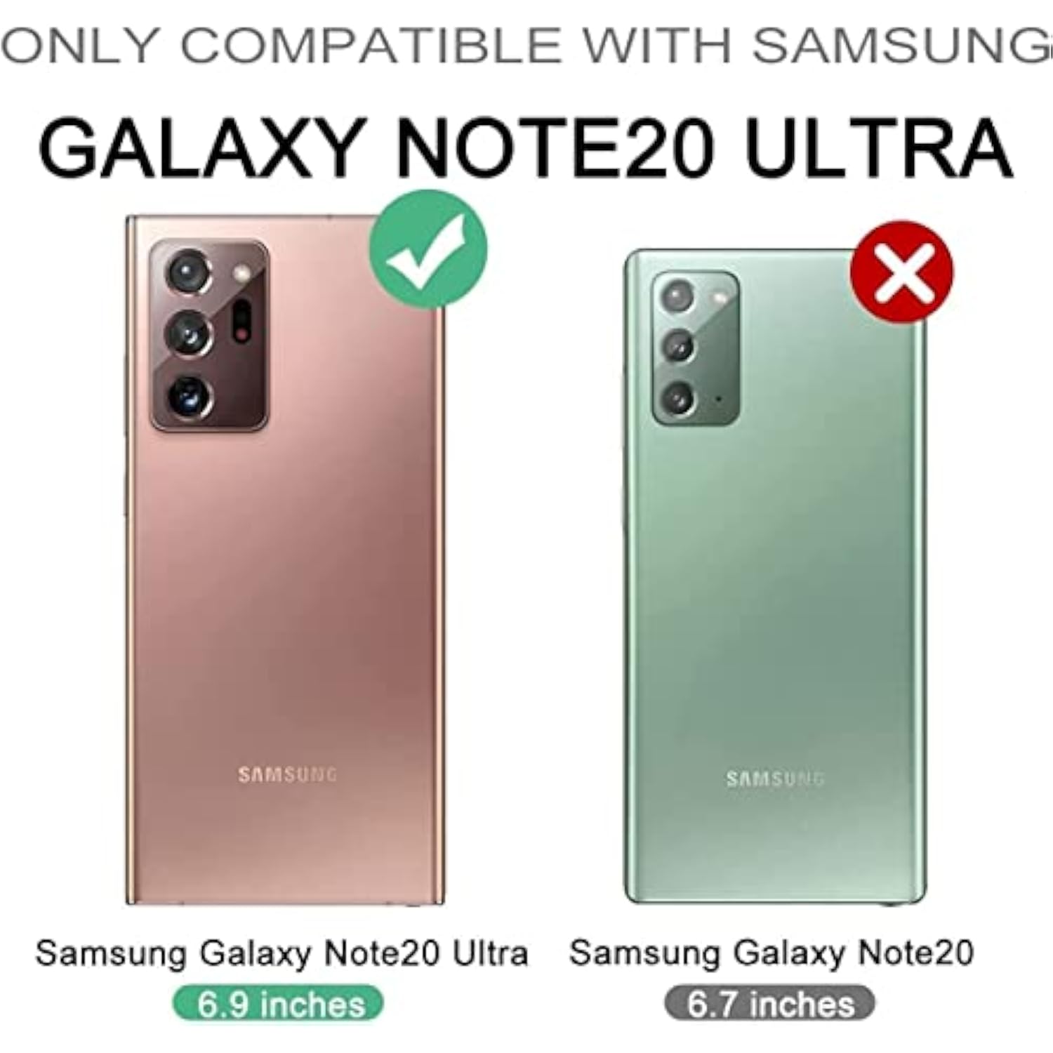 For Galaxy Note 20 Ultra Case With Screen Protector Clear 360 Full Body Rugged Protective Shockproof Hard Back Cover Heavy Duty Defender Bumper For Samsung Note 20 Ultra 5G 6.9" - Black