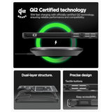 Spigen Ultra Hybrid MagFit Designed for Galaxy S25 Ultra Case [Qi2 Certified/Magnet for Galaxy] (2025) - Zero One Black