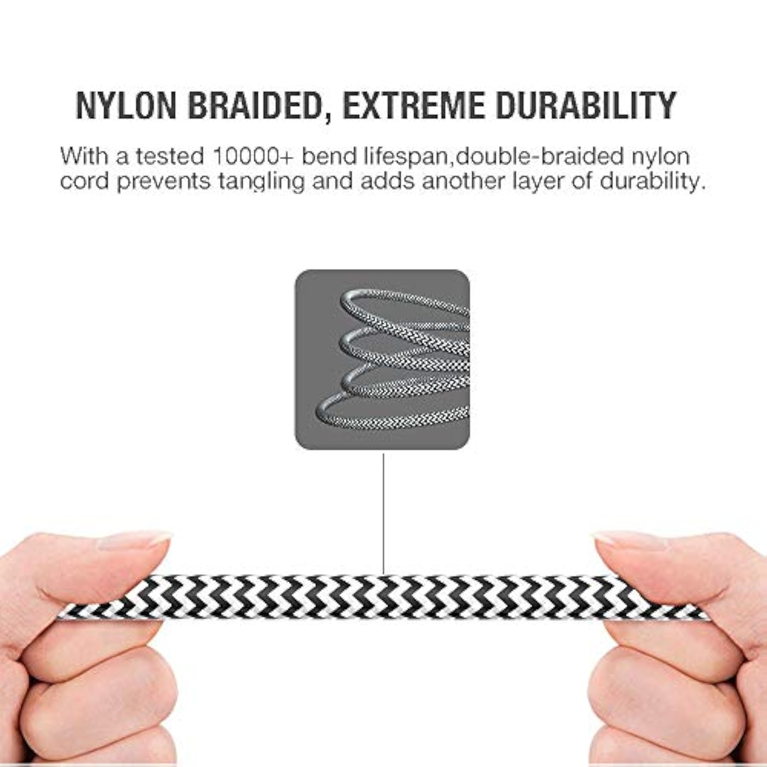 3.5Mm Stereo Audio Cable Extension Male To Male Nylon Braided 10Ft/3M Tangle-Free Aux Cable For Headphones, Ipods, Iphones, Ipads, Home/Car Stereos And More (Black)