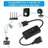 Usb Extension Cable 4 Pcs 5V Male To Female Extender With Switch Suitable For