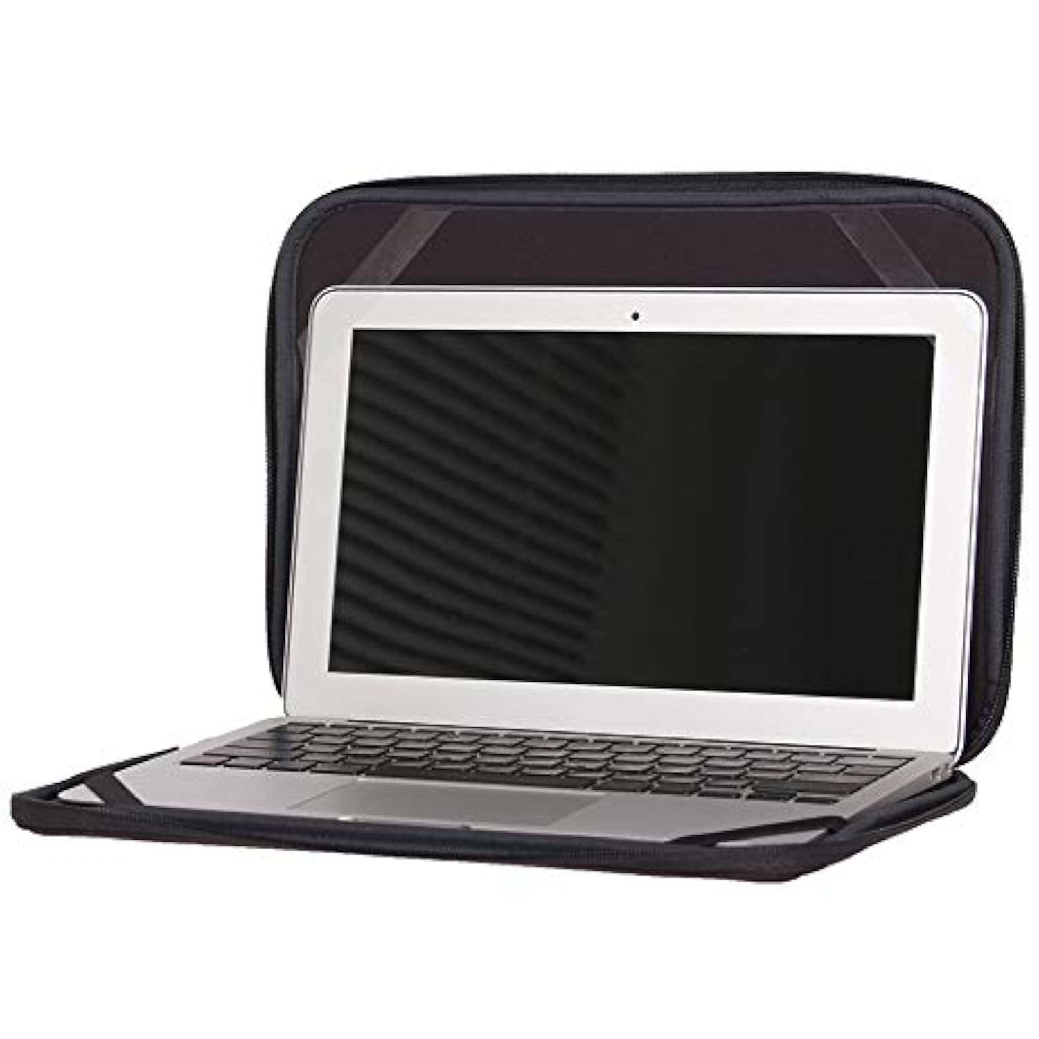 Laptop Sleeve 14 Inch Foldable Slim Case Lightweight Bag Notebook Computer Carrying Flip Cover (Black)