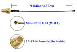 Wifi 6E Antenna Tri-Band 6Ghz 5Ghz 2.4Ghz Rp-Sma Male + 10In U.Fl To Rpsma Female Extension Cable For Mini Pcie Slot Wifi Cards 2 Pcs