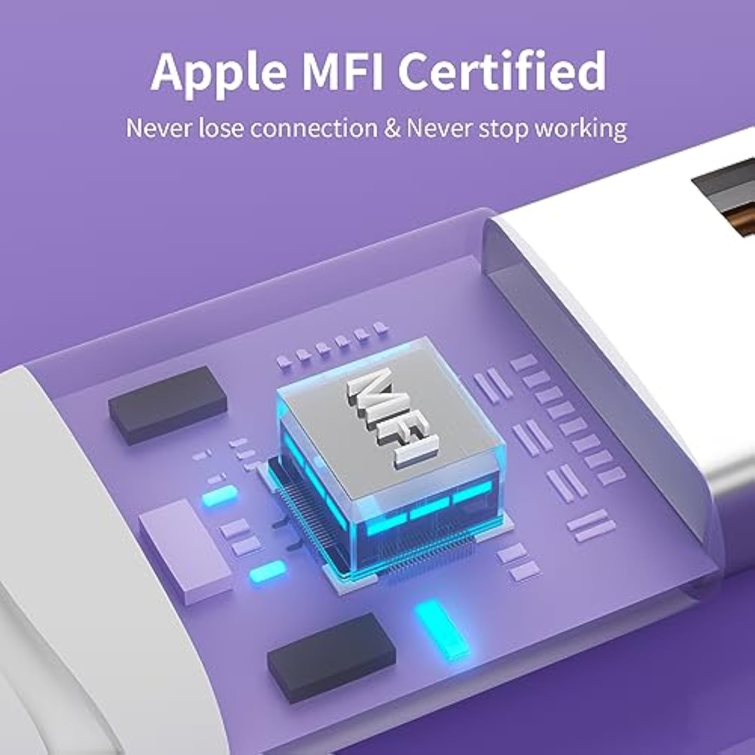 3-Pack 6ft MFi USB-A to Lightning Nylon Fast Charging Cables for iPhone iPad