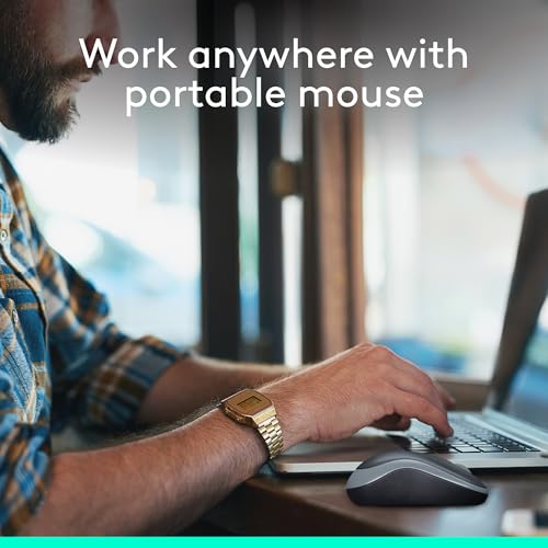 M185 Wireless Mouse, 2.4Ghz With Usb Mini Receiver, 12-Month Battery Life, 1000 Dpi Optical Tracking, Ambidextrous, Compatible With Pc, Mac, Laptop - Black