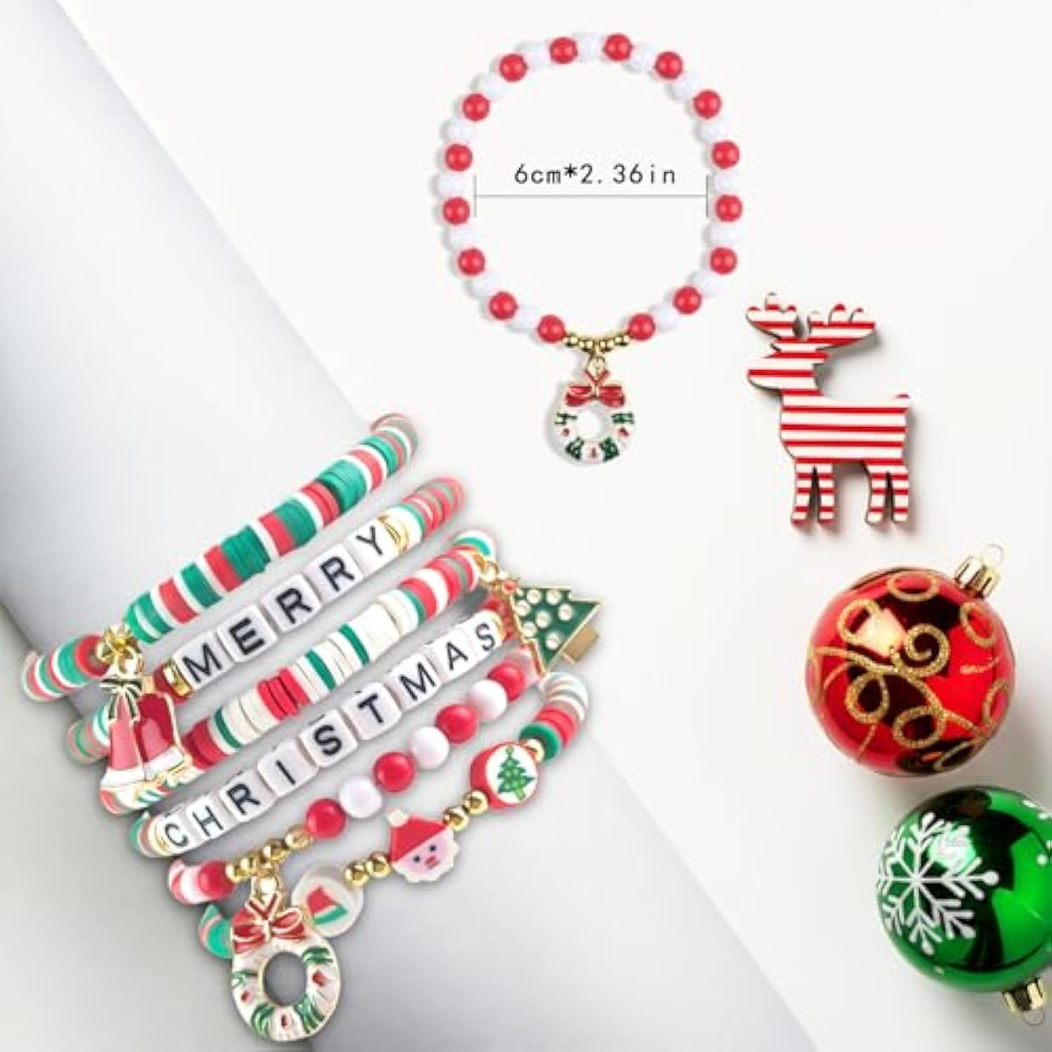 Stocking Stuffers - 6 Pack Bracelets For Teens Women| Christmas Gifts For Women Men Adults - Christmas Decorations Accessories Shirts Outfits | Xmas Sweater Dresses For Girls 2025