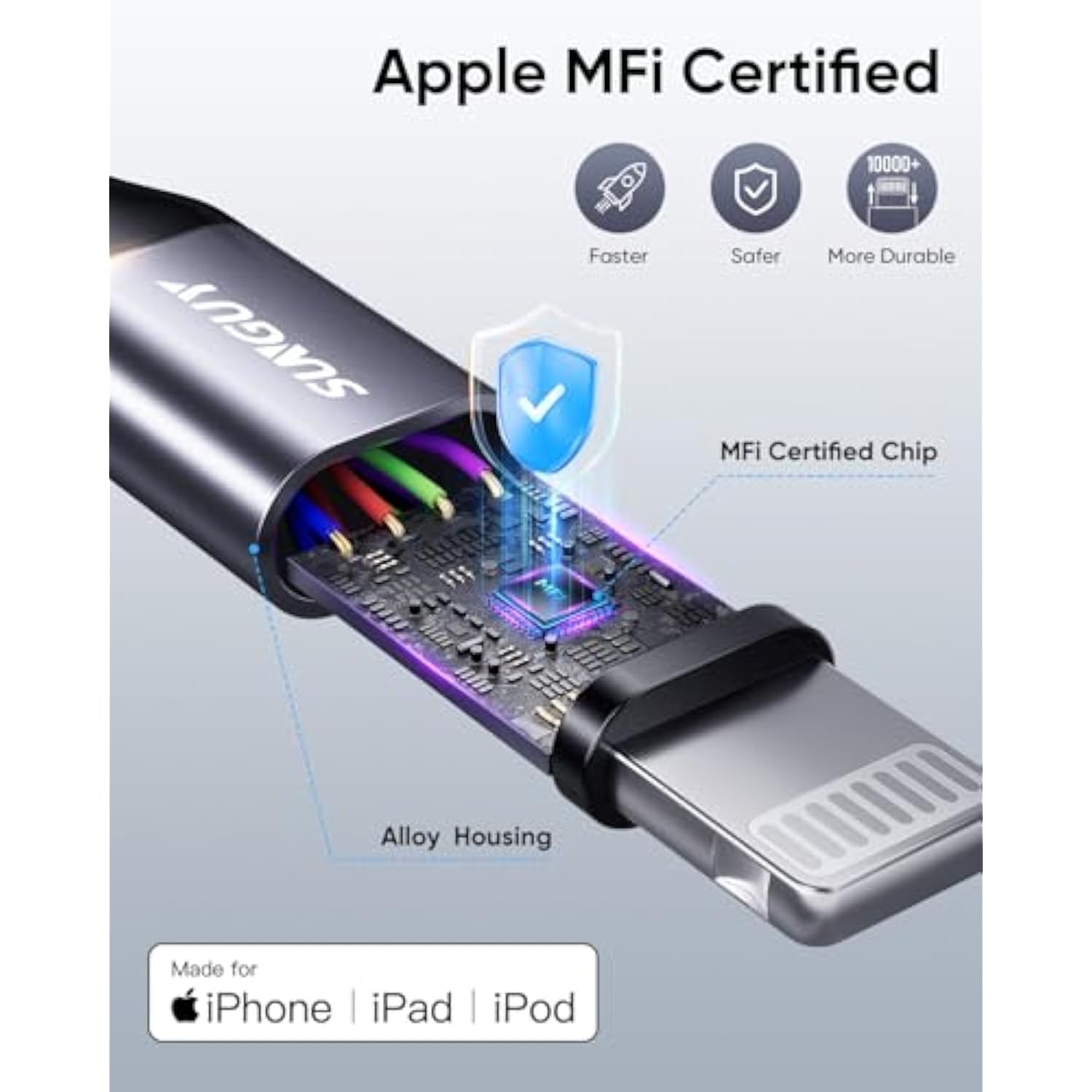 Usb-A To Lightning Cable 1Ft, 2Pack [Mfi Certified] Usb To Lightning Cable For Car, Short Iphone Charger Cord Nylon Braided Compatible With Iphone 14/13/12/11 Pro Max Mini X Xs Xr 8 Plus 10 Se Ipad