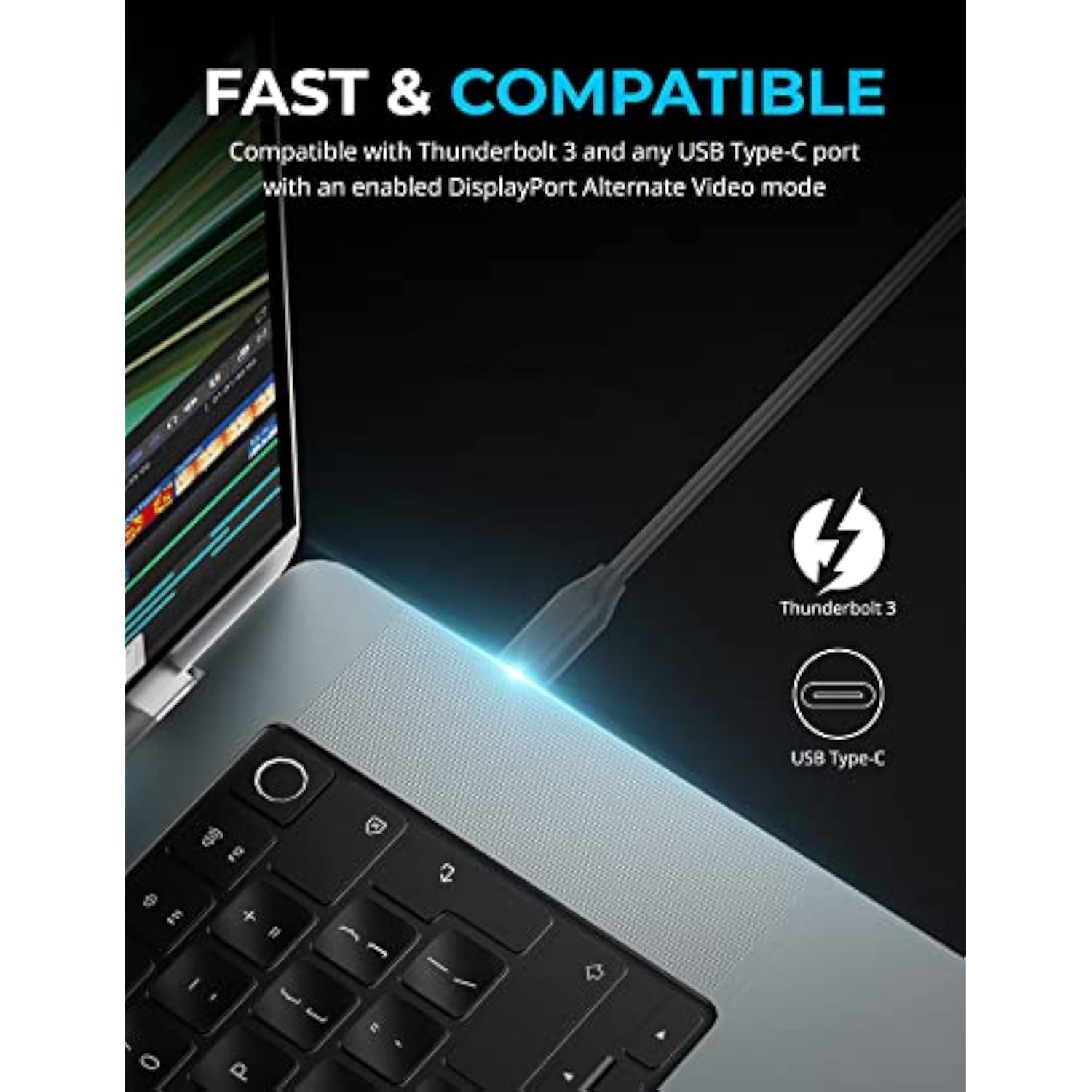 SABRENT USB Type-C to x2 HDMI and x1 DisplayPort Adapter (DA-H2D1)