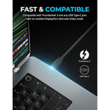 SABRENT USB Type-C to x2 HDMI and x1 DisplayPort Adapter (DA-H2D1)