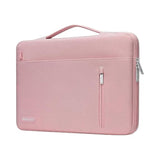 MOSISO 360 Protective Laptop Sleeve 16 inch, 15-15.6 inch Laptop Case, Compatible with MacBook Air 15 inch M4 M3 M2/Pro 16 inch M4 M3 M2 M1, HP Acer Notebook,Horizontal Bag with Belt&Right Pocket,Pink