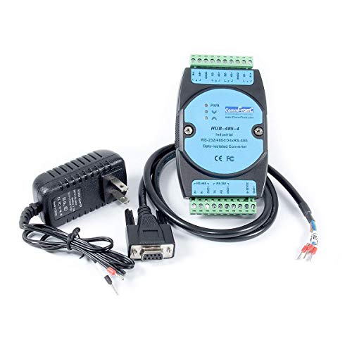 Industrial Rs485 Opto-Isolated Hub/Splitter/Repeater, 2500V Optical Isolation, Supports 4X128 Rs-485 Nodes (Expandable), Din-Rail/Wall/Panel Mount