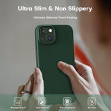 iPhone 13 Slim Silicone Case 6.1 Inch Anti-Slip Drop Protection Alpine Green