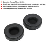 Headphone Earpads, 75Mm Diameter Universal Stereo Headphone Ear Covers With Sponge And Leather Ear Cushions For Comfortable Listening Experience, Replacement Earpad Accessories