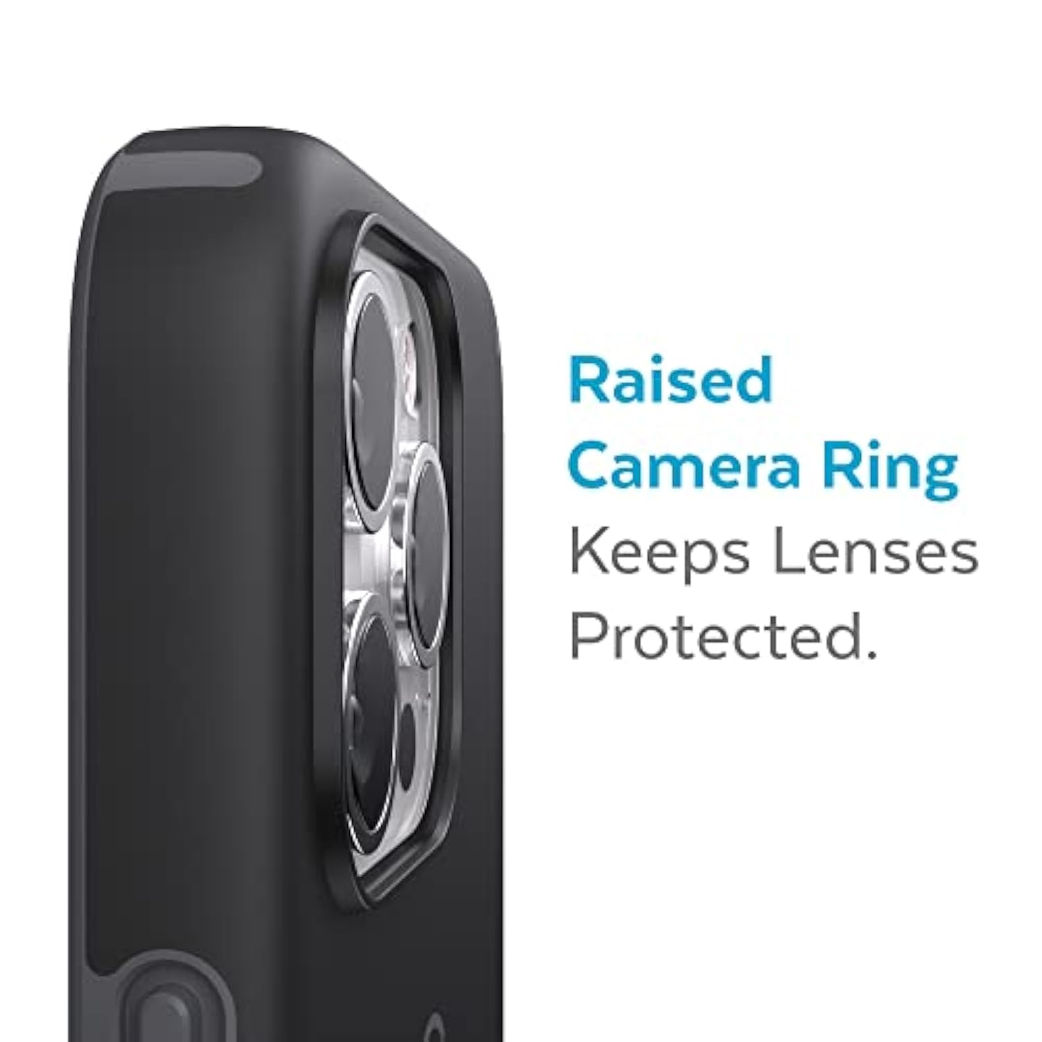 Speck iPhone 13 Pro Case - Drop Protection & Scratch Resistant, Built for MagSafe Case for iPhone13 Pro - Slim Design with Soft Touch Coating - Black, Slate Grey CandyShell Pro