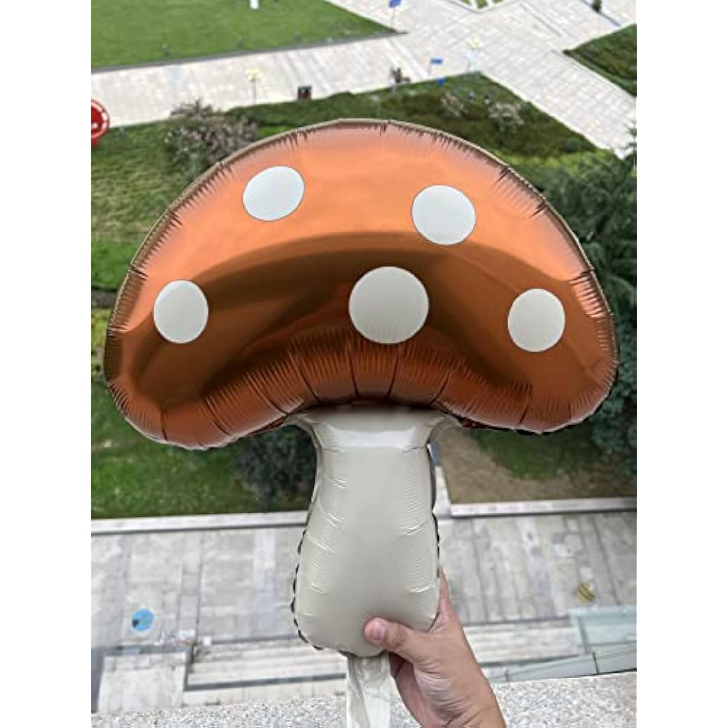 Giant Brown Mushroom Balloons - Alice in Wonderland Party Decor