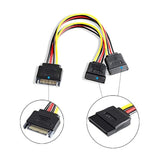 2 Pack Sata 15-Pin Power Adapter Cable, Sata 15 Pin Male To Sata 15 Pin Female