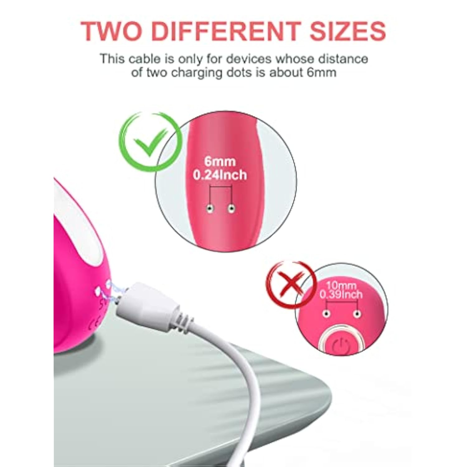 2.6Ft Magnetic Usb Dc Charger Cable Replacement Charging Cord-(6Mm/0.24In)